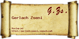 Gerlach Zseni névjegykártya